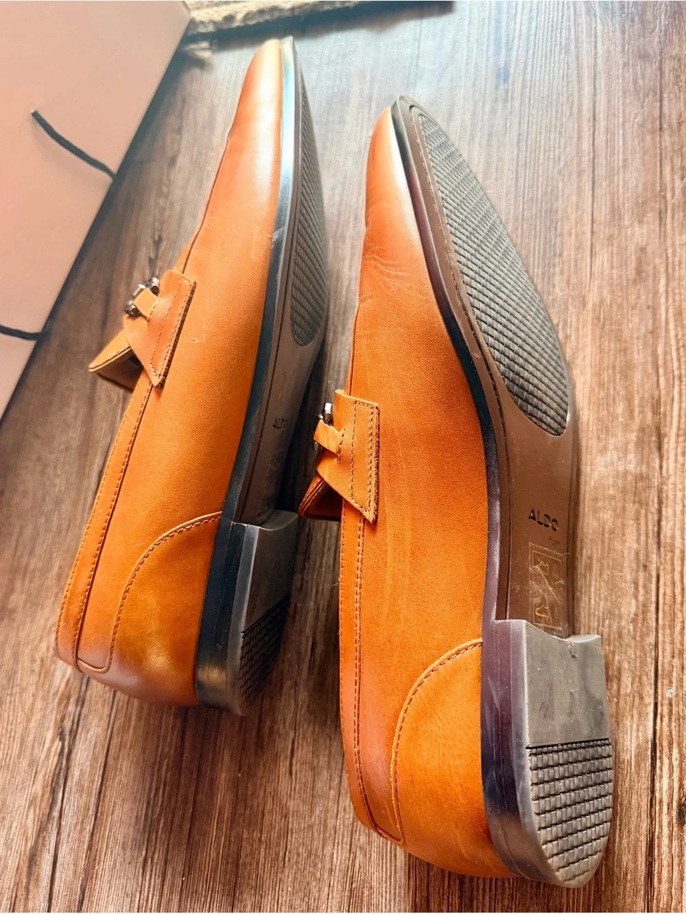 Tan Leather Horsebit Loafers aldo